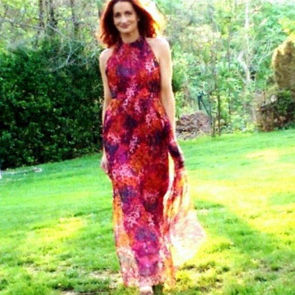 Designer Givenchy Couture Vintage Open Back Chiffon Gown - Picture 6 of 8